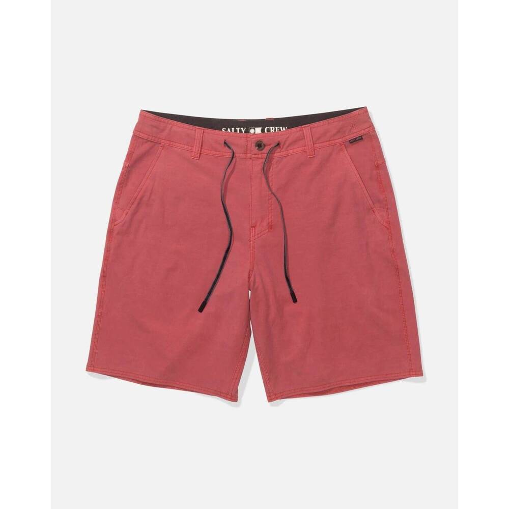 NEW SALTY CREW men's transom overdye short in baked apple